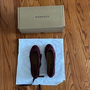 Margaux The Demi in Mulberry Suede, Size 37.5w